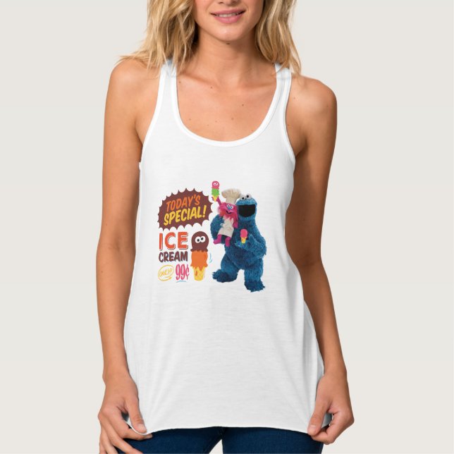 Monster Foodies | Dagens special Linne Med Racerback (Framsida)