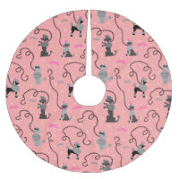 Mönster för 50-tal för pudelkjol Retro rosa och