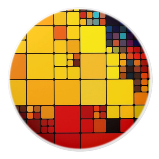 Mönster för abstrakt vibrerande regnbåge för konst knopp (Framsidan)