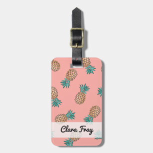 mönster för ananas för gullig faux för sommar bagagebricka