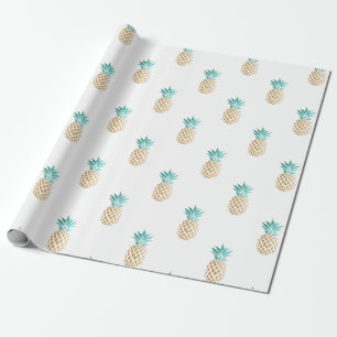 mönster för ananas för tropisk ny sommarfaux gu presentpapper