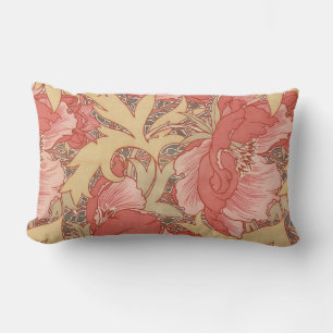 Mönster för art nouveau för William Morris vallmor Lumbarkudde