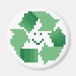 Mönster för att mildra Återvinnans symbol Magnet