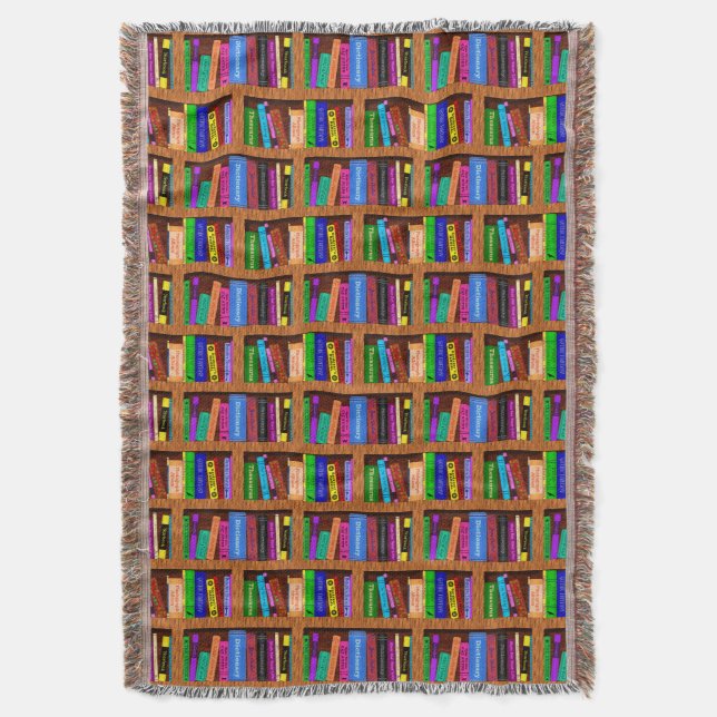 Mönster för bibliotekbokhylla för avläsare mysfilt (Framsidan Vertikal)