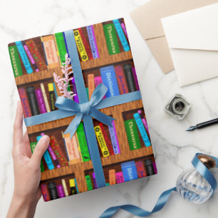 Mönster för bibliotekbokhylla för avläsare presentpapper