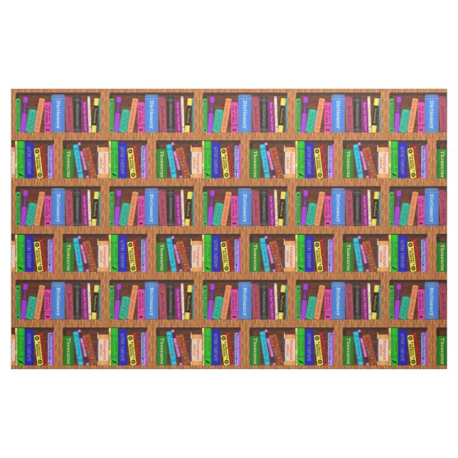 Mönster för bibliotekbokhylla för avläsare tyg (Fat Quarter)