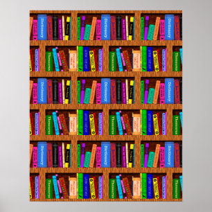 Mönster för bibliotekbokhyllabakgrund för avlä poster