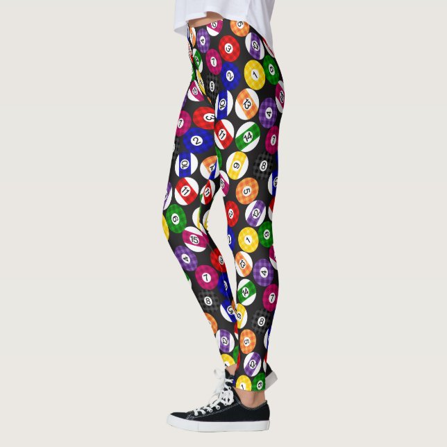 Mönster för biljard för rolig landstil rutigt leggings (Vänster)