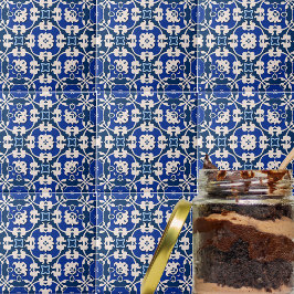 Mönster för blå och vit klassisk Elegant Kakelplatta