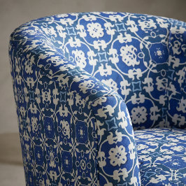 Mönster för blå och vit klassisk Elegant Tyg