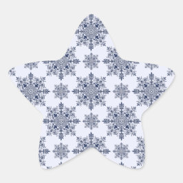 Mönster för blå smuts-kolv stjärnformat klistermärke