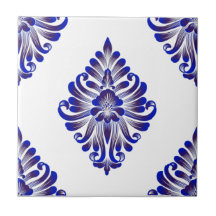 Mönster för blått och vitt elegant