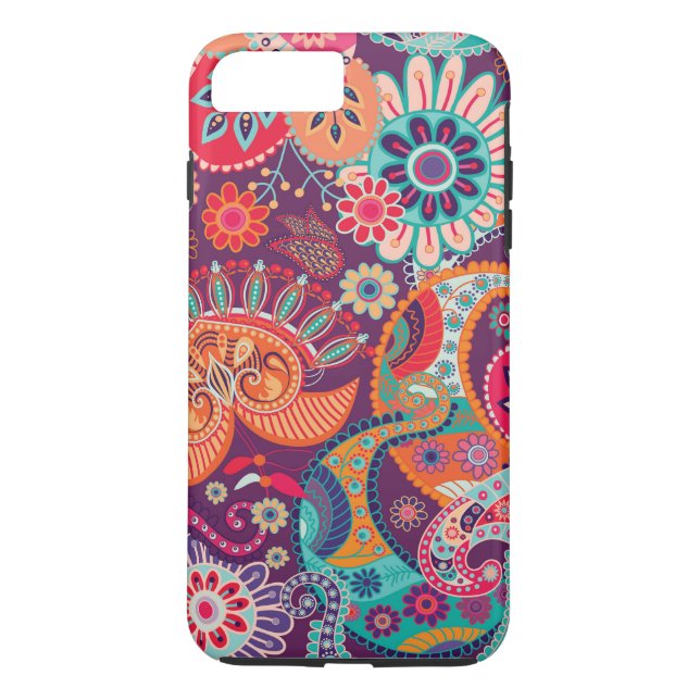 Mönster för blomma för bohemisk Boho MOD Hippy Case-Mate iPhone Skal (Baksida)