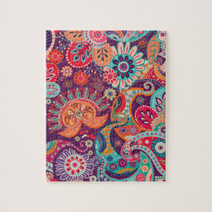 Mönster för blomma för bohemisk Boho MOD Hippy Pussel
