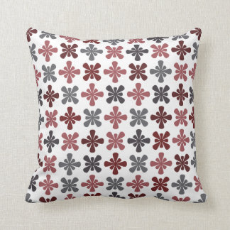 Mönster för blomma för Burgundy grå färg rödbrunt Kudde