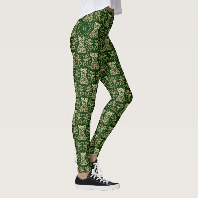 Mönster för blommigtens korrigeringsmask leggings (Höger)
