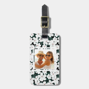 Mönster för blommor för beställnings- fotovit bagagebricka