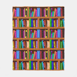Mönster för bokbibliotekbokhylla för avläsare fleecefilt