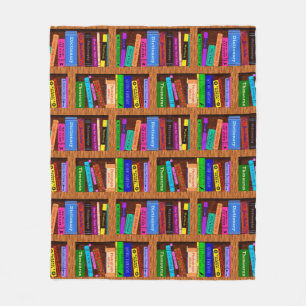 Mönster för bokbibliotekbokhylla för avläsare fleecefilt