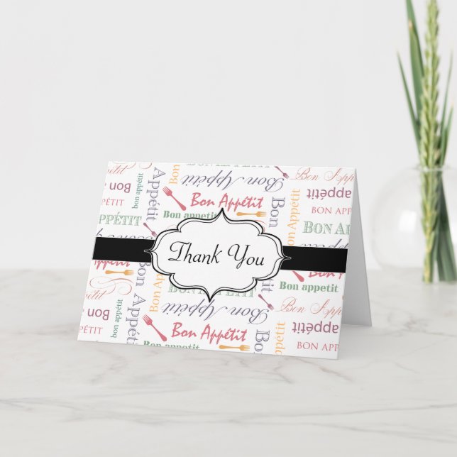 Mönster för BonAppetit klassiker Tack Kort (Framsida)