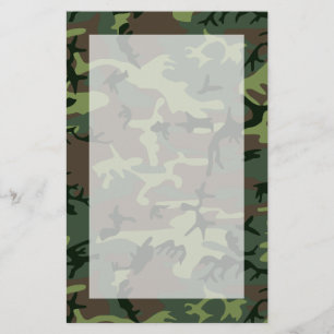 Mönster för brunt för kamouflageCamo grönt Brevpapper