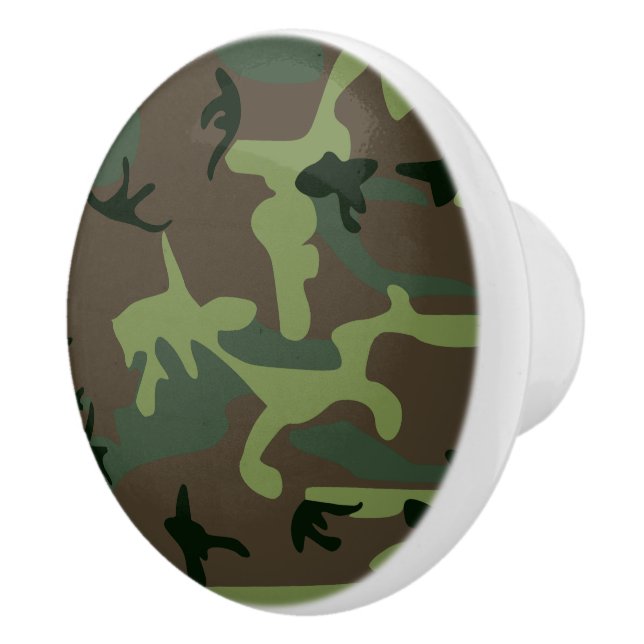 Mönster för brunt för kamouflageCamo grönt Knopp (Höger)
