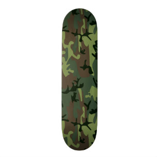 Mönster för brunt för kamouflageCamo grönt Old School Skateboard Bräda 21,6 Cm