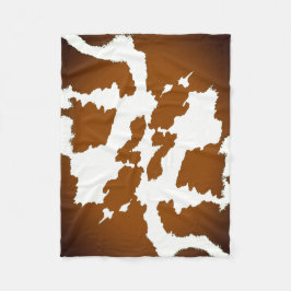 Mönster för brunt- och vitkotryck fleecefilt