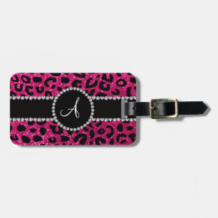 Mönster för cheetah för glitter för bagagebricka