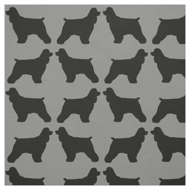 Mönster för cockerspanielSpanielSilhouettes Tyg (Provkarta)