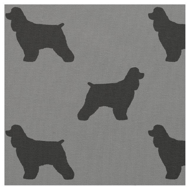 Mönster för cockerspanielSpanielSilhouettes Tyg (Närbild)