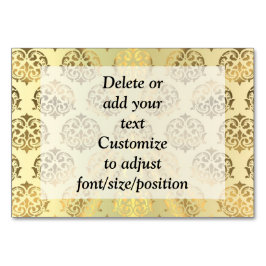 Mönster för dammbad i guld bordsnummer