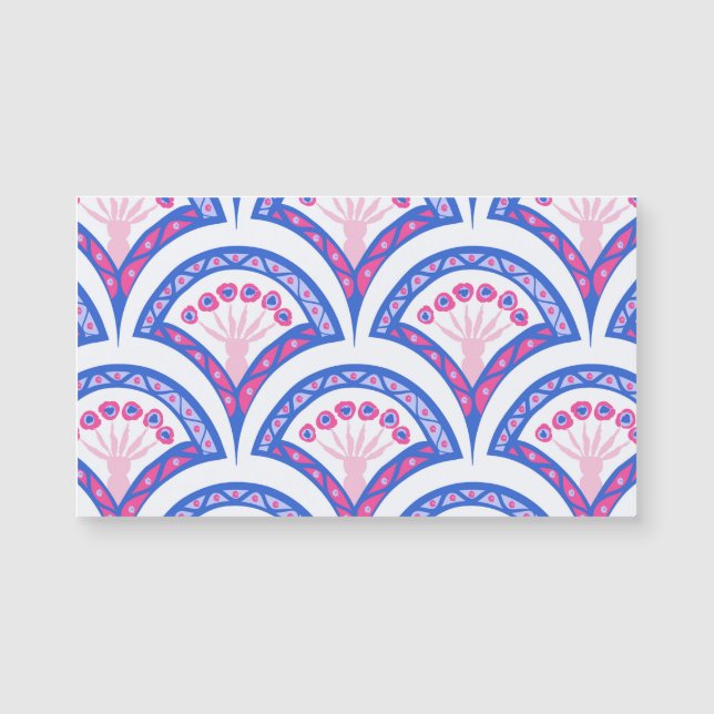 mönster för dämpning av blå blommigt (Framsida)