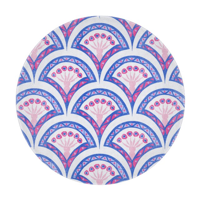 mönster för dämpning av blå blommigt (Framsidan)