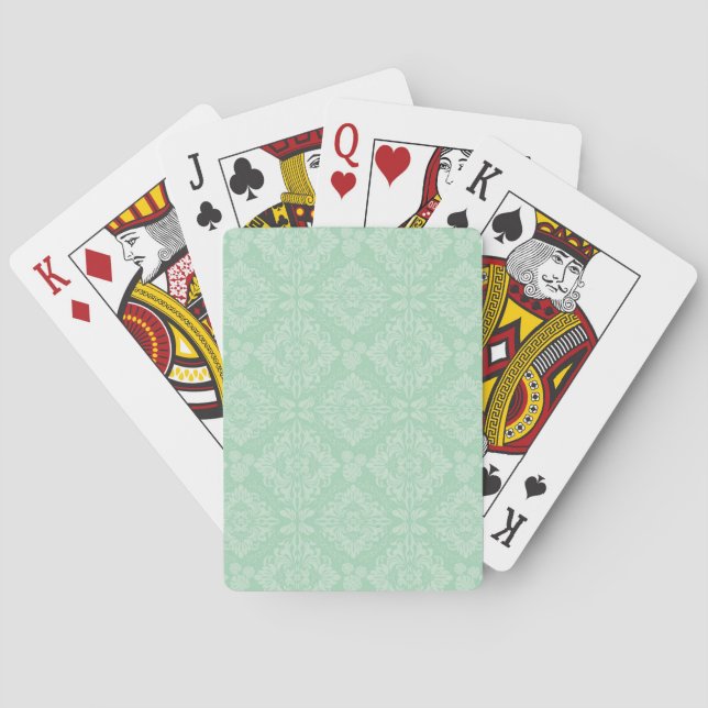 Mönster för dämpning av grönt casinokort (Baksidan)