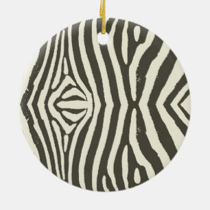 Mönster för djurutskrift för Zebra Rand Julgransprydnad Keramik