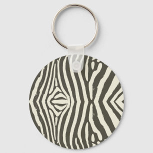 Mönster för djurutskrift för Zebra Rand Nyckelring