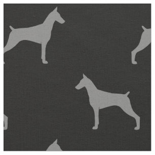 Mönster för DobermanPinscherSilhouettes Tyg