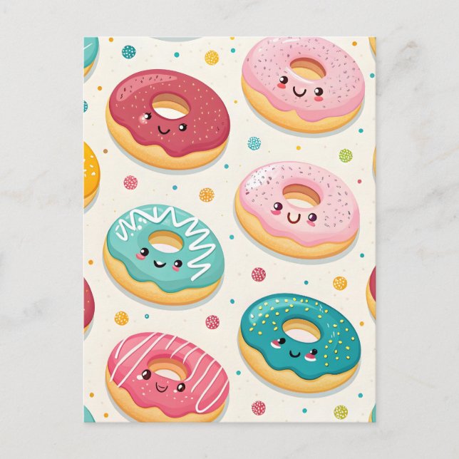Mönster för Donuts Vykort (Framsida)