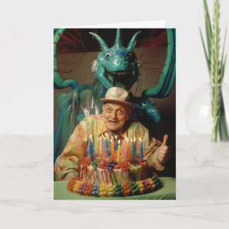 Monster för ett Party-födelsedagskort Kort