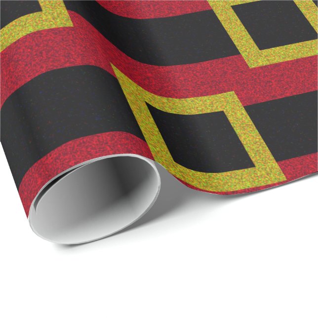 Mönster för FauxglitterSanta bälte Presentpapper (Rullad Hörn)