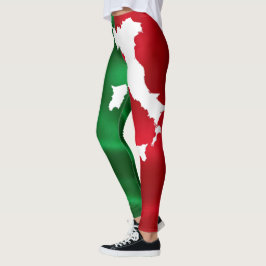 mönster för flagga för vit för italienitalia karta leggings