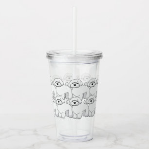 Mönster för Floofy vitvalp Take Away Mugg