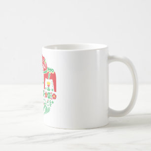 Mönster för folk för svensk Dala häst blom- Kaffemugg
