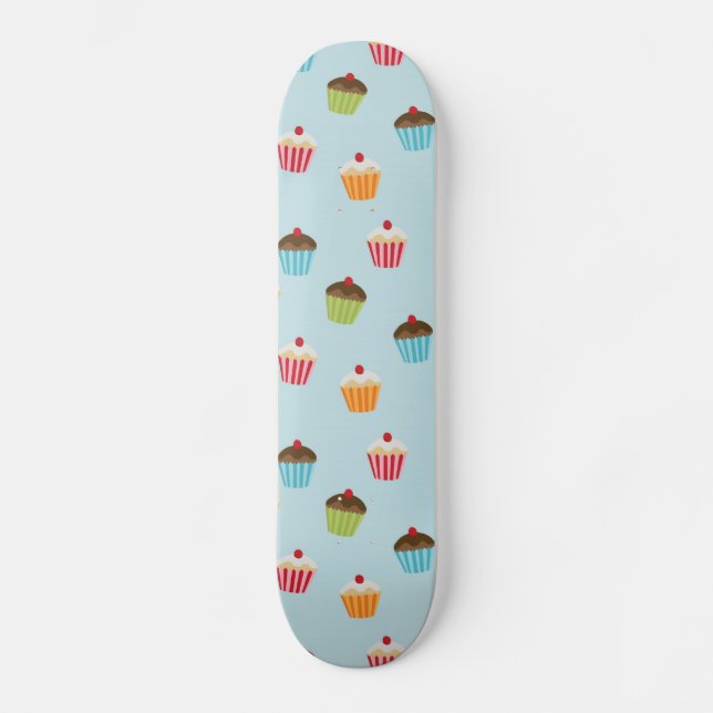 Mönster för foodie för Kawaii gulligt flickaktigt Skateboard Bräda 21,5 Cm (Framsida)