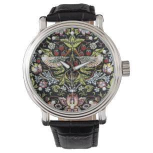 Mönster för för vintageWilliam Morris fåglar o Armbandsur