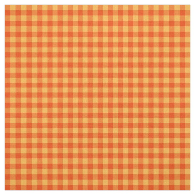 Mönster för Gingham för ringblommaorange- och Tyg (Provkarta)