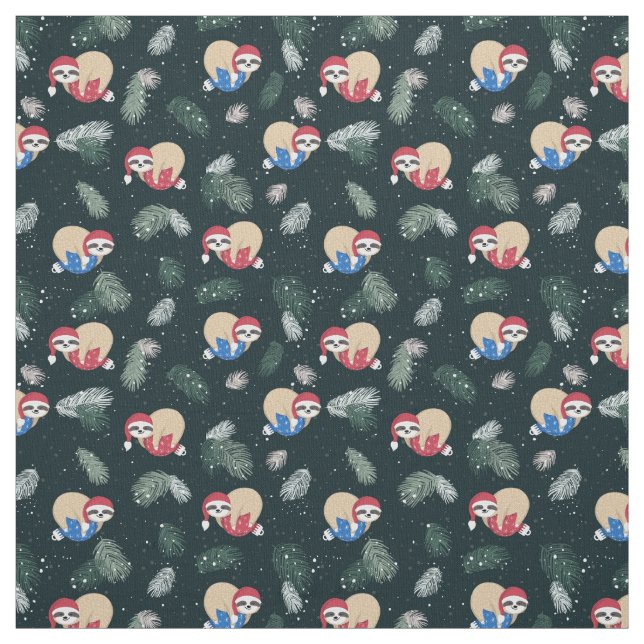 Mönster för god julSlothprydnad Tyg (Provkarta)