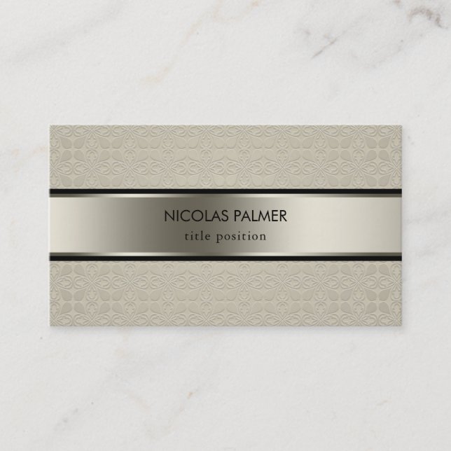 Mönster för gråaktig Orange Visitkort (Framsida)