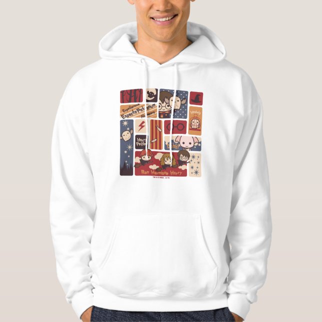 Mönster för Harry Potter tecknadplatser Hoodie (Framsida)
